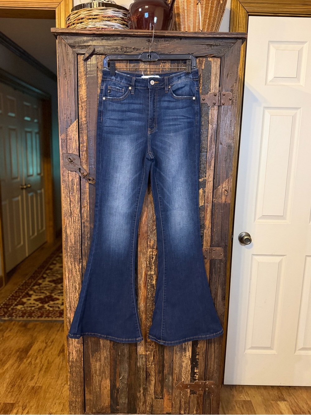 Kancan Flare Bell Bottom Jeans 9/28 Dark Wash High Rise Stretch Denim Rodeo boho